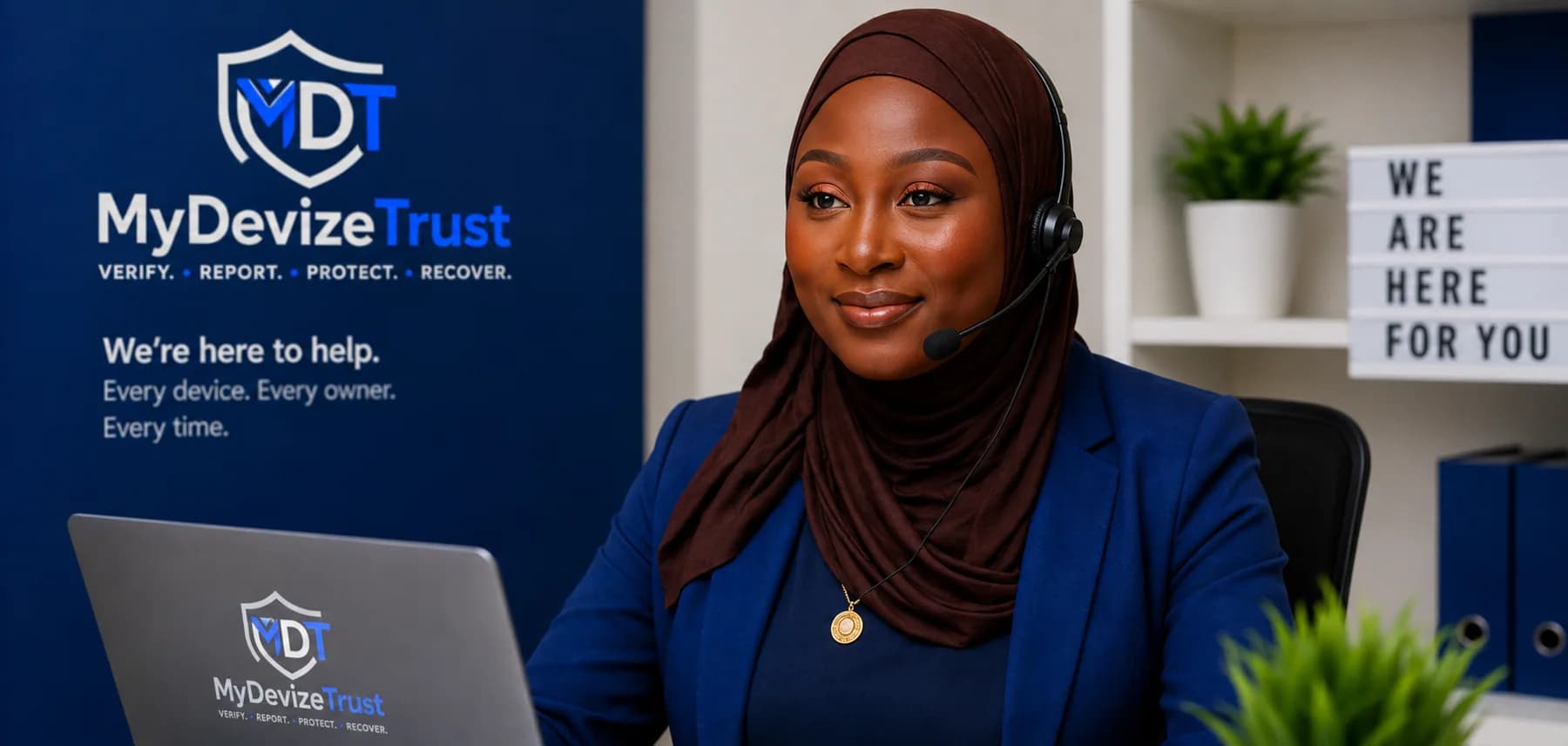 A MyDevizeTrust support specialist